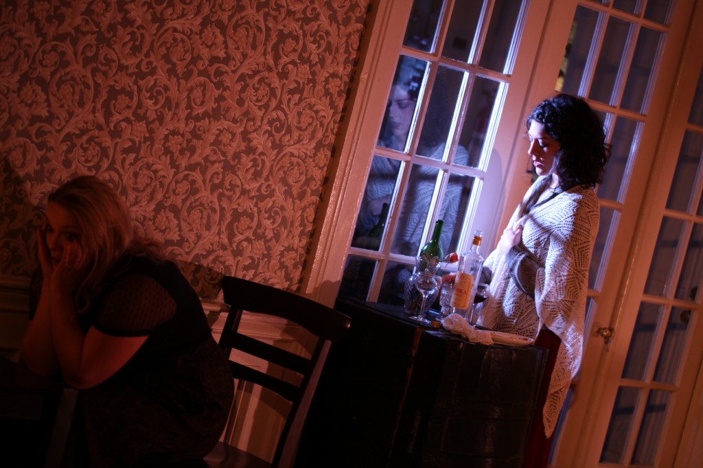 As Sonya (Margaretta Campagna) confronts feelings of inadequacy in her desired courtship of Astrov, Elena (Samantha Routh) moves in to offer friendship and assistance. | Uncle Vanya (2014) | Photo: Annie Paladino