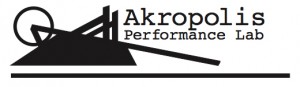 Akropolis Performance Lab's original logo, designed by Zhenya Lavy