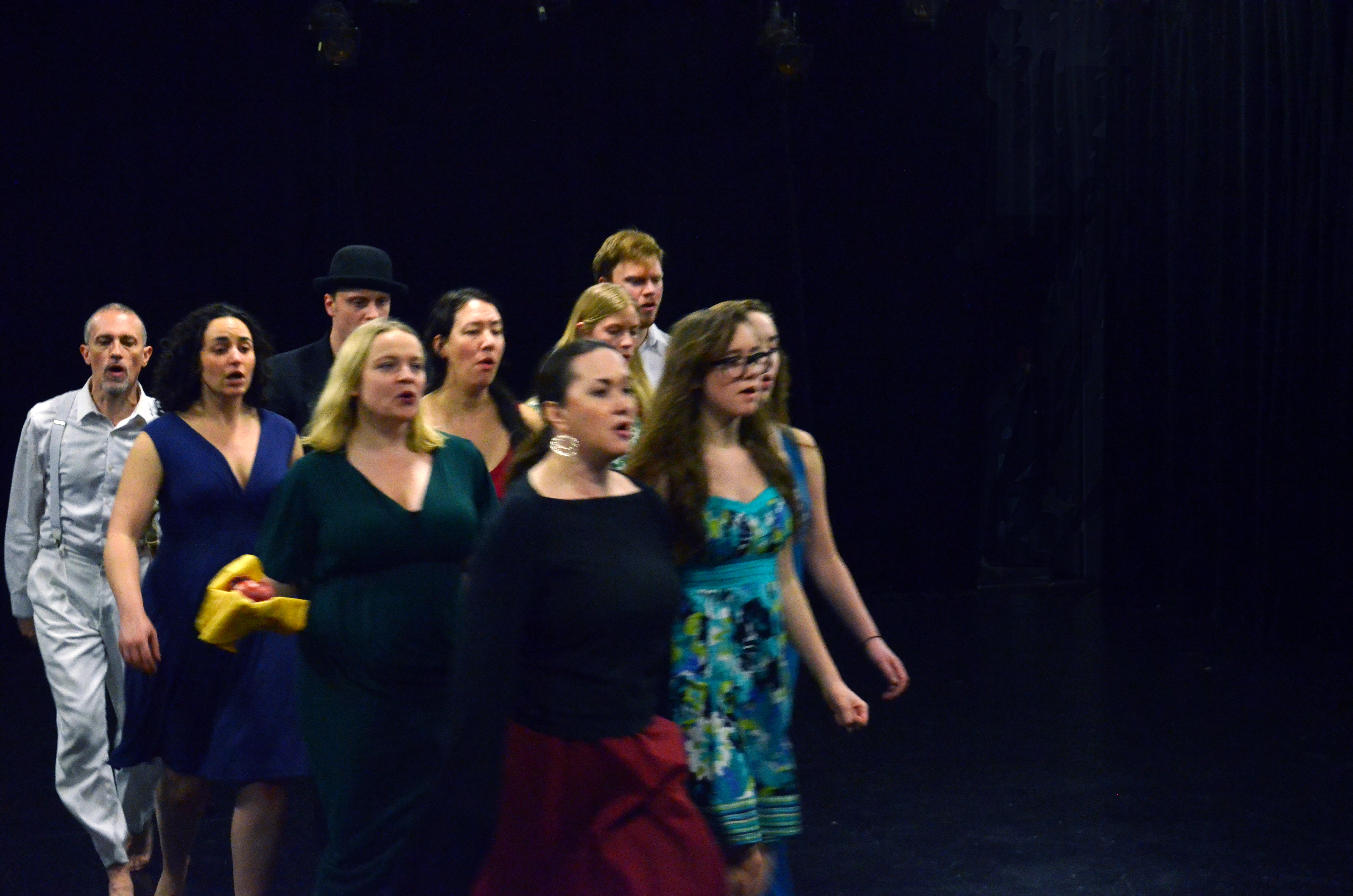 L-R, Back: Joseph Lavy, Trevor Young Marston, Henry James Walker. 3rd Row: Annie Paladino, Emily Jo Testa, Sara Kaus. 2nd Row: Margaretta Campagna, Linnea Ingalls. Front: Zhenya Lavy, Catherine Lavy. | Photo: Joe Patrick Kane